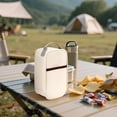 thumbnail image 5 of Linkidea Travel Snack Bags, Thermal Insulated Container for Fruit, Lightweight Leakproof Outdoor Food Cooler Bag, Portable Storage Accessories Fits Picnic (Beige), 5 of 6