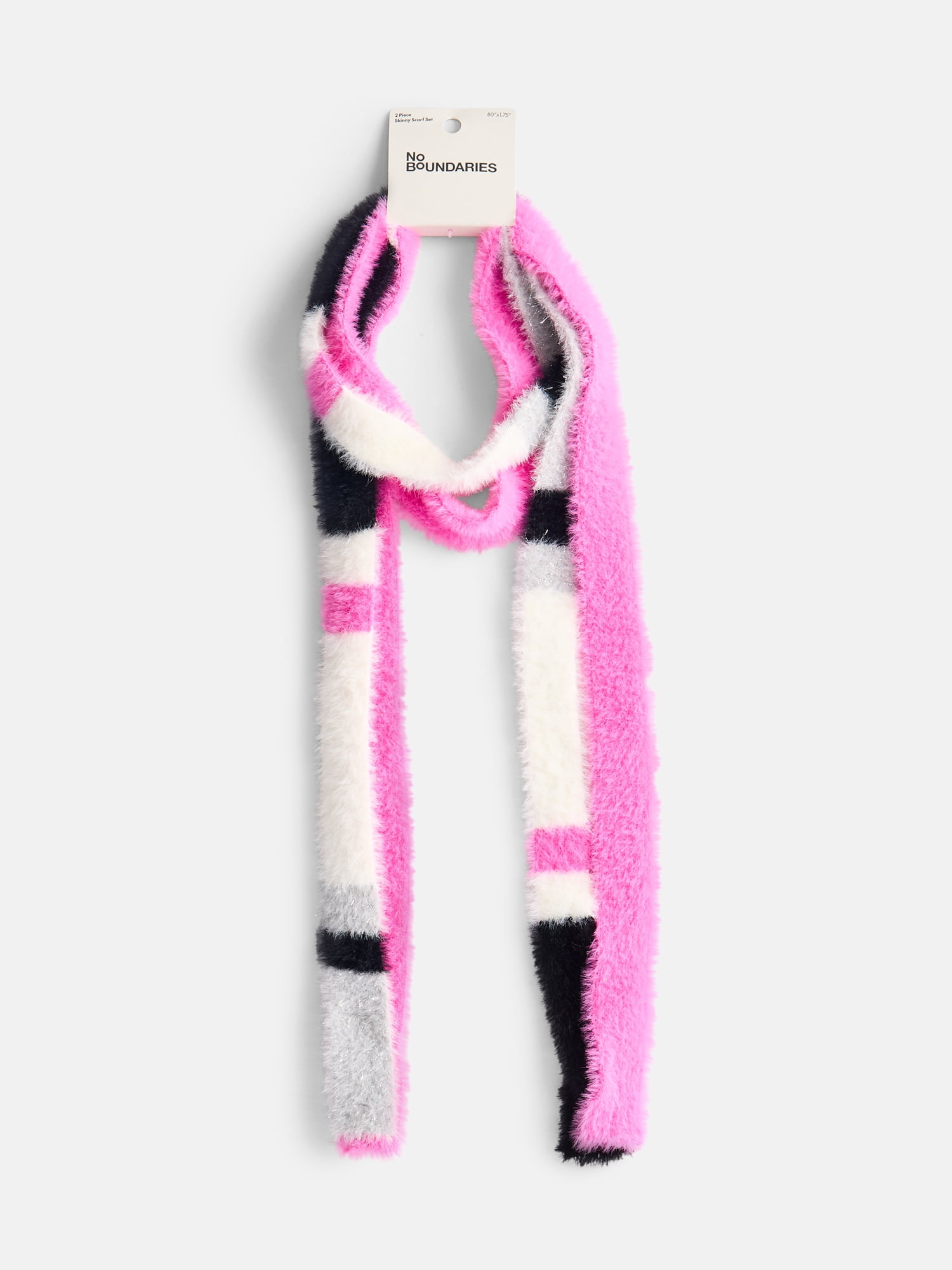 No Boundaries Women's Skinny Scarf, CSI Tropical Pink Stripe