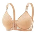 thumbnail image 6 of Kukoosong Push up Bras for Women Fashion Women's Large Lace Breathable Front Opening Bra Wrapped Up Cup Side Fold Breast Lift Bra, Sizes L, 6 of 6
