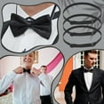 thumbnail image 6 of 16Pcs Adjustable Polyester Elastic Bow Tie Extender Bands Black Button Extender with Plastic Buckle DIY Accessories for Bow Ties Length: 9.5~17.1 Inch, 6 of 6