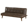 thumbnail image 5 of Jenson Upholstered Tufted Convertible Sofa Bed Dark Coffee, 5 of 12