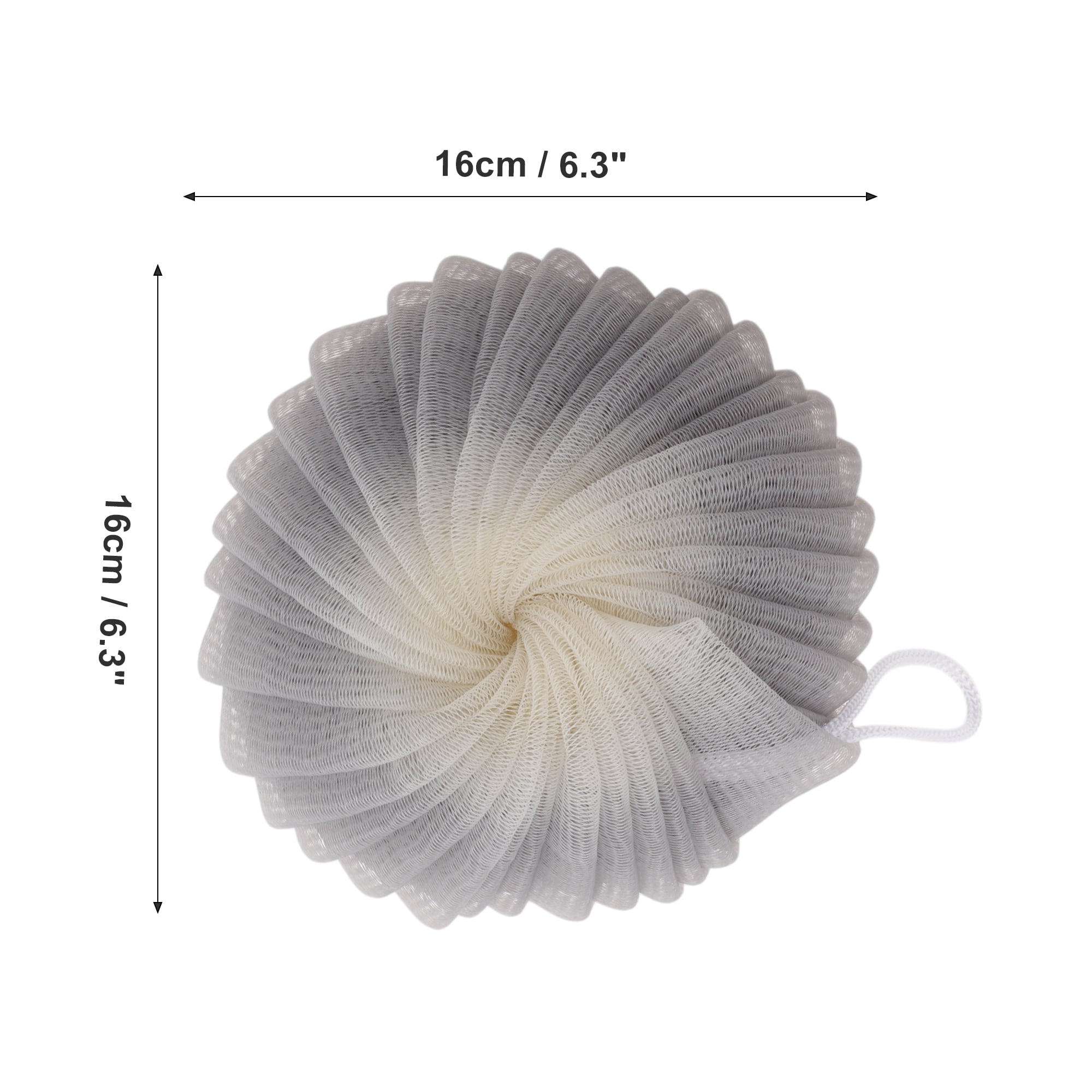Unique Bargains 1pc Flower Bath Shower Loofah Sponge Coffee Color
