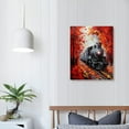 thumbnail image 3 of YIKUMA  Train Canvas Wall Art Old Steam Train Paintings Autumn Red Forest Painting Artwork Modern Home Living Room Bedroom Decor 12x16 in, 3 of 4