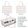 thumbnail image 2 of Large Capacity Tote Bag,White Deer Antler Flower Pattern Handbag Fashion Luxury Tote Bag,15.7"x13"x 5.1" Inches,Laptop Compatible, 2 of 6