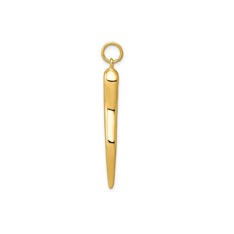 Pendentif Porte-bonheur Corne En Or Blanc 18kt (750) - Marque Pegaso Gioielli, Italie