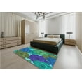 thumbnail image 5 of Ahgly Company Machine Washable Indoor Rectangle Transitional Blue Jay Blue Area Rugs, 5' x 8', 5 of 7