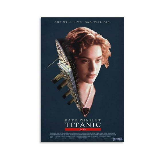 Titanic 1997 Movie Poster Canvas Wall Art Prints Poster Gifts Photo Picture Painting Posters Room Decor Home Decorative 12x18inch(30x45cm)