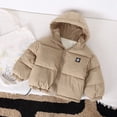 thumbnail image 7 of Bixock Toddler Girls Puffer Jackets Girls Winter Coats Kids Padded Coat Outerwear Long Sleeve Hooded Wind Short Cut Thermal Jacket for Kids 2-11Years, 7 of 7
