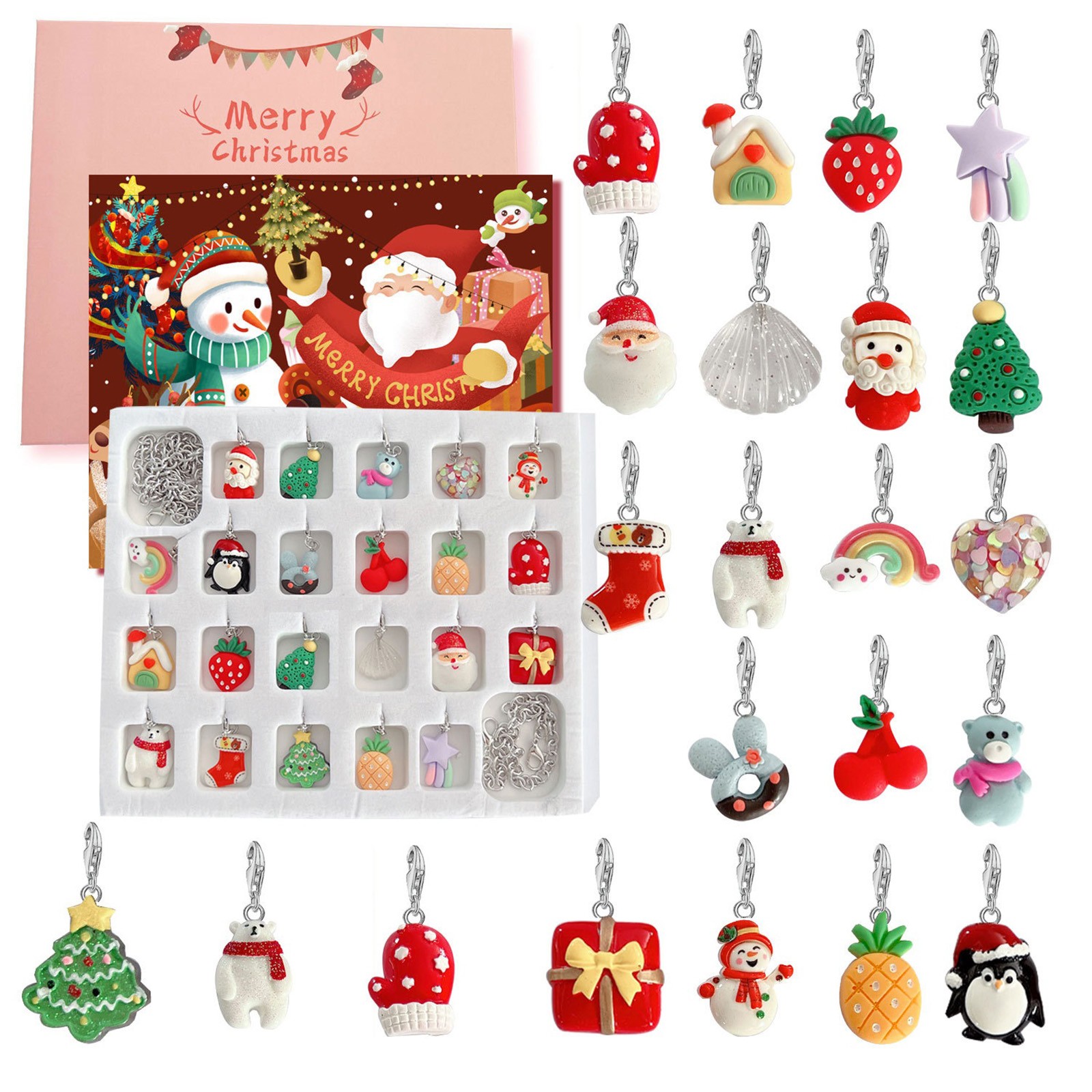 Calendrier De L'Avent Dragon 2025 - 24 Jours Avec Pendentifs Dragons Uniques - Pour Adultes Et Enfants (26 X 18 Cm)