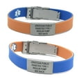thumbnail image 2 of EpicBand Duo Medical Alert ID Bracelet for Kids, Teens , Adults. Reversible, Custom Engraved. Free Shipping - Blue / Orange, 2 of 7