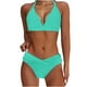 thumbnail image 3 of Traje de baño para mujer Trajes de baño de color sólido sin mangas de gran tamaño para mujer Traje de baño dividido Traje de baño sin mangas Trajes de baño para mujer, 3 of 7