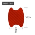 thumbnail image 2 of 4PCS Car Door Handle Sticker, Carbon Fiber Anti-Scratches Car Door Cup Protector, Non-Marking Auto Door Handle Protective Film, Universal for Most Car Handles,Red, 2 of 6
