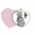 thumbnail image 1 of PineFruit Trend Fruit Line Drawing Mirror Travel Purse Makeup Heart Pink, 1 of 4
