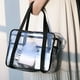thumbnail image 3 of Bolsas de viaje transparentes para artículos de tocador, bolsa de artículos de tocador transparente, bolsa de cosméticos de viaje grande, bolsa de equipaje con cremallera de PVC transparente, 3 of 5