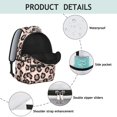 thumbnail image 4 of Pink and Beige Leopard Print Backpack for School, Cute School Bag with Adjustable Shoulder Straps and Padded Back, 15.3"x11"x7.1", 4 of 5