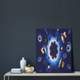 thumbnail image 5 of Sikiie Blue Casino Print Canvas Decorative Hanging Painting, Anti-shrinkage Hanging Frame, Suitable for Home, Office Wall Decorations, 5 of 6
