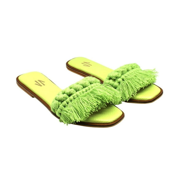 Silvia Cobos Women's Lemon Candy Fringe Flat Sandals