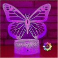 thumbnail image 1 of Butterfly Night Light, Birthday Gift For Girls 3d Illusion Lamp Kids Bedside Lamp With 16 Colors Changing Remote Control Butterfly Toys Girls Gifts, 1 of 5