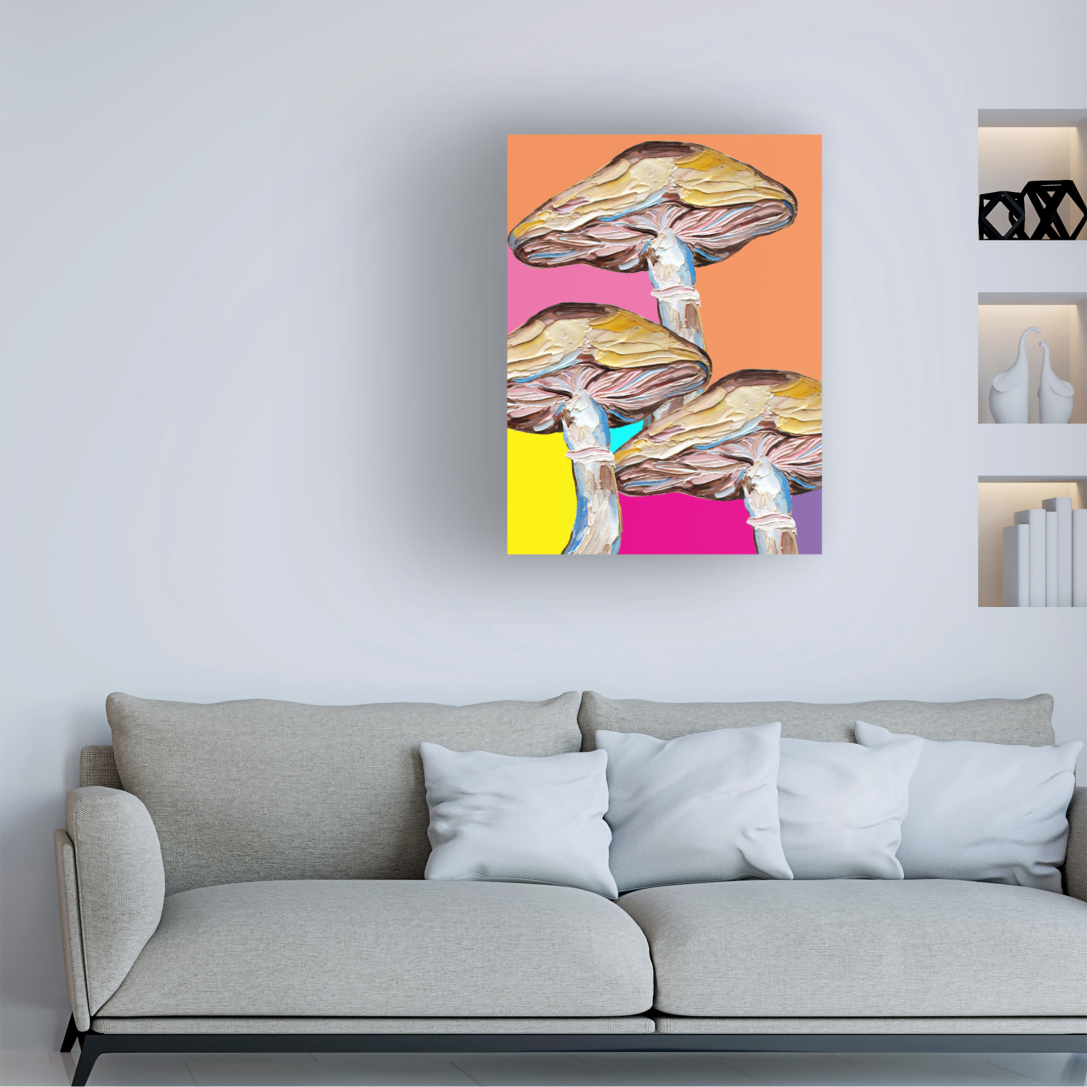 Trademark Fine Art Alice Straker Psychedelic Mushrooms Canvas Wall Art