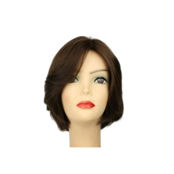 European Human Hair Freeda Wig Dorothy Medium Brown Multi-Directional Skin Top Size L