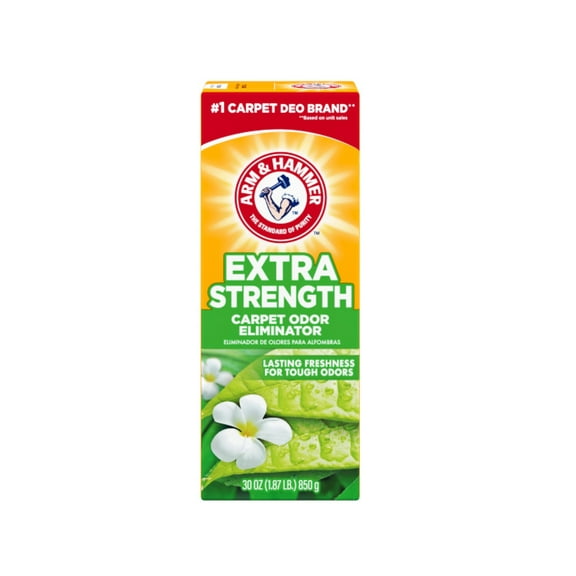 Arm & Hammer Extra Strength Carpet Odor Eliminator, Long-Lasting Fresh Scent, 30 oz (1.87 lb) Box