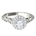 thumbnail image 2 of Aonejewelry 1/2 Carat Halo Round Diamond Engagement Ring In 14k White Gold, 2 of 4