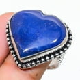 thumbnail image 2 of Natural Lapis Lazuli Gemstone Handmade 925 Sterling Silver Ring Size 8, 2 of 2