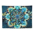 thumbnail image 2 of Shiartex  Blue Mandala Tapestry Psychedelic Bohemian Tapestries Hippie Moth Wall Decor Aesthetic Floral Tapestry Sun And Moon Tapestry Wall Hanging for Bedroom Painting, 2 of 6