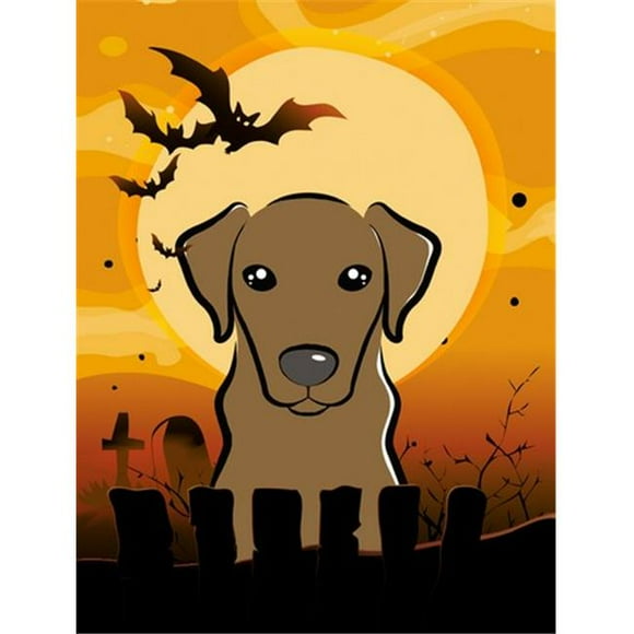 Halloween Chocolate Labrador Flag Garden Size