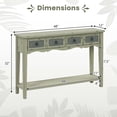 thumbnail image 4 of Costway Table Console de Ferme 48 Pouces Table d'Entrée avec 2 Tiroirs et Étagère de Rangement Ouverte, 4 of 10