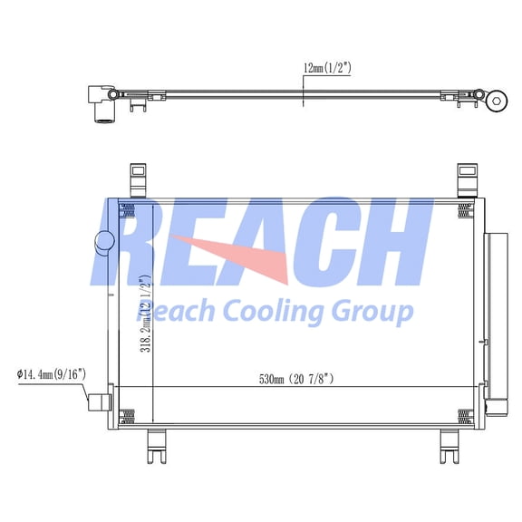 REACH 31-30048 Condenser for Toyota Yaris 2015-2018