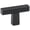 Matte Black, variant on Alno A2905-MB Quadrato 1-3/4" Grooved Square T Bar Cabinet Knob / Drawer Knob - Black