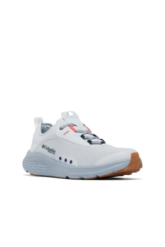 PFG Castback Boat Shoes, Wide, Cirrus Grey Sunset Red, Size 12, 206310