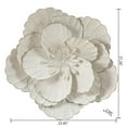 thumbnail image 2 of LuxenHome Distressed White Metal Flower Wall Decor, 2 of 6