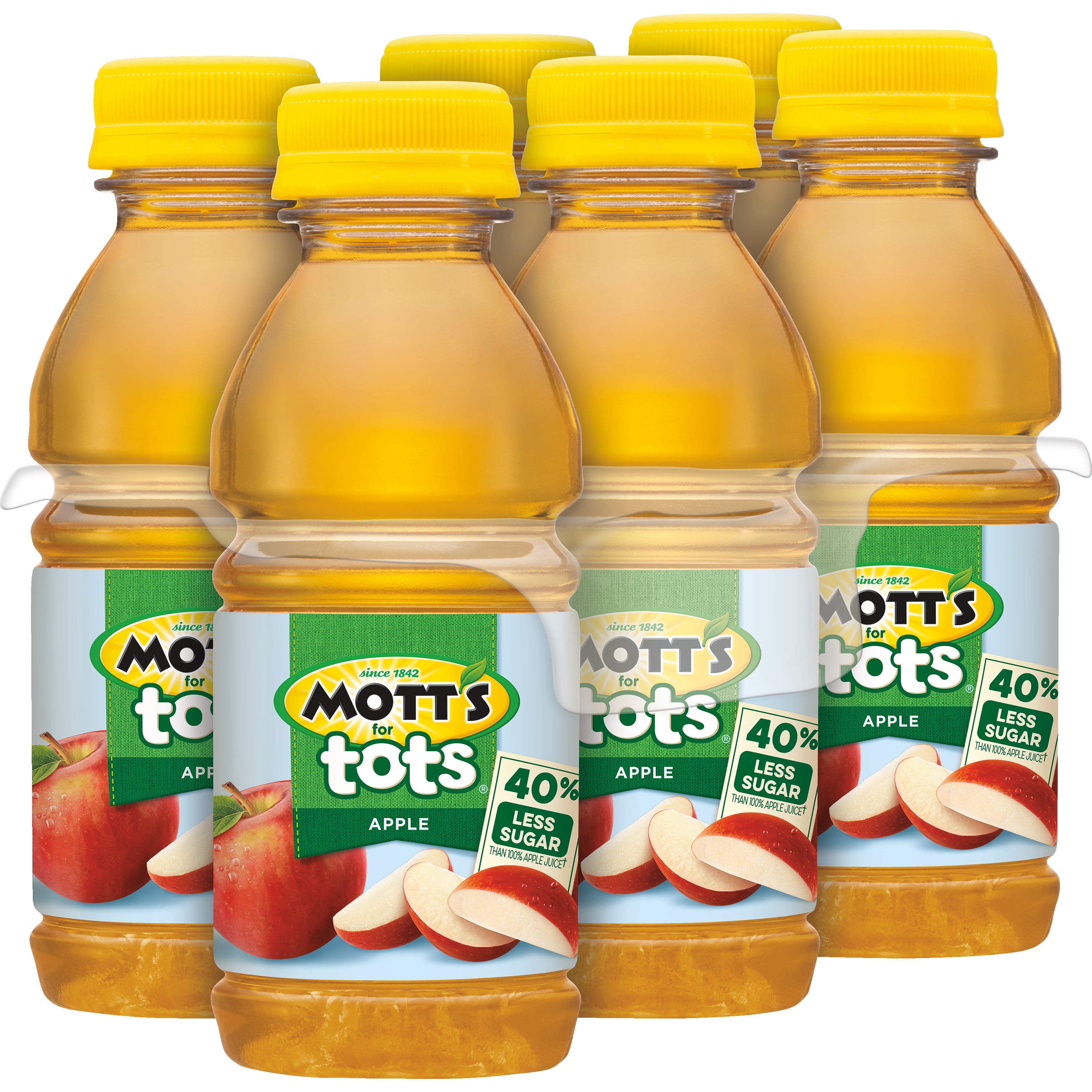 (4 pack) Mott's for Tots Apple Juice, 8 fl oz, 6 Count Bottles