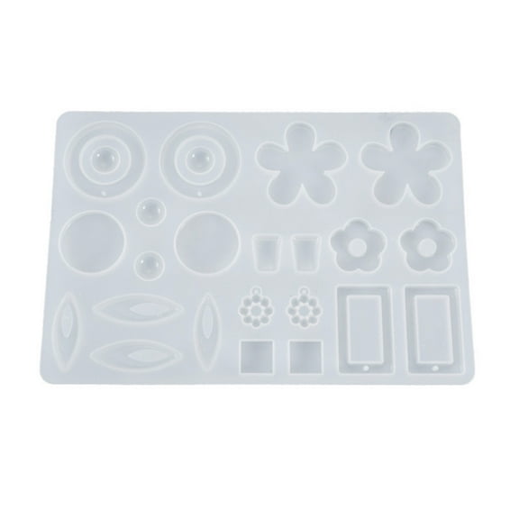 Necvior Crystal Epoxy Resin Mold Multi-style Earrings Eardrop Danglers Silicone Mould