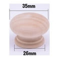 thumbnail image 2 of Greenadscape 15Pcs Beige Beech Wood Drawer Knob for Home Decoration wood kitchen cabinet knobs, 2 of 8