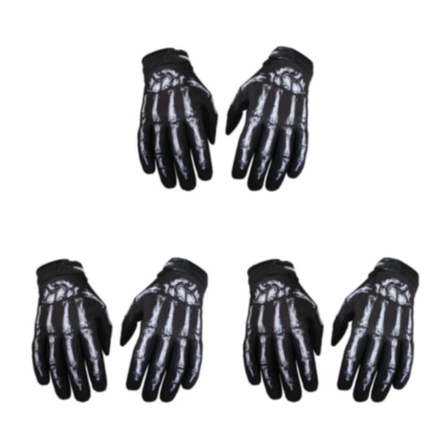Maytalsory Lightweight And Shockproof Skeleton Riding Gloves For Autumn Winter Breathable And Comfortable Nylon Quick-drying white XS(kid) 3Set