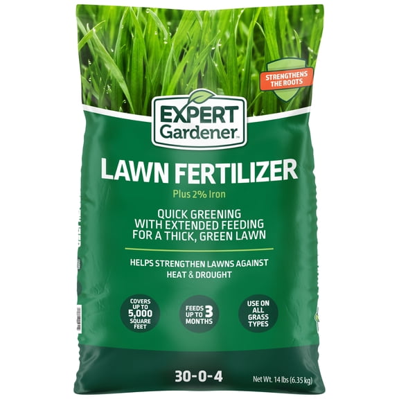 Expert Gardener Lawn Fertilizer Plus 2% Iron,