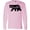 AD-Pink, variant on Montana Black Bear Silhouette Long Sleeve T-Shirt