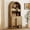 Walnut, variant on 71" Tall Arched Kitchen Pantry Cabinet, Wood Bookcase Display Cabinet With Doors And Adjustable Shelves, Mid-Century Modern Versatile Cupboard For Dining Room, Bedroom
