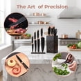 thumbnail image 7 of Knife Set, 7-Piece Kitchen Knife Set, Ultra Sharp German-Style Blades, Ergonomic Non-Slip Handle, Dishwasher Safe, Anti-Rust, Space-Saving Knife Block Holder, 7 of 7