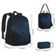 thumbnail image 2 of Easygdp Blue Glitter Retro Mochila para Niños y Niñas con Set de Caja de Almuerzo y Estuche para Lápices 3 en 1, Mochila Escolar Estampada para Adolescentes, 2 of 7