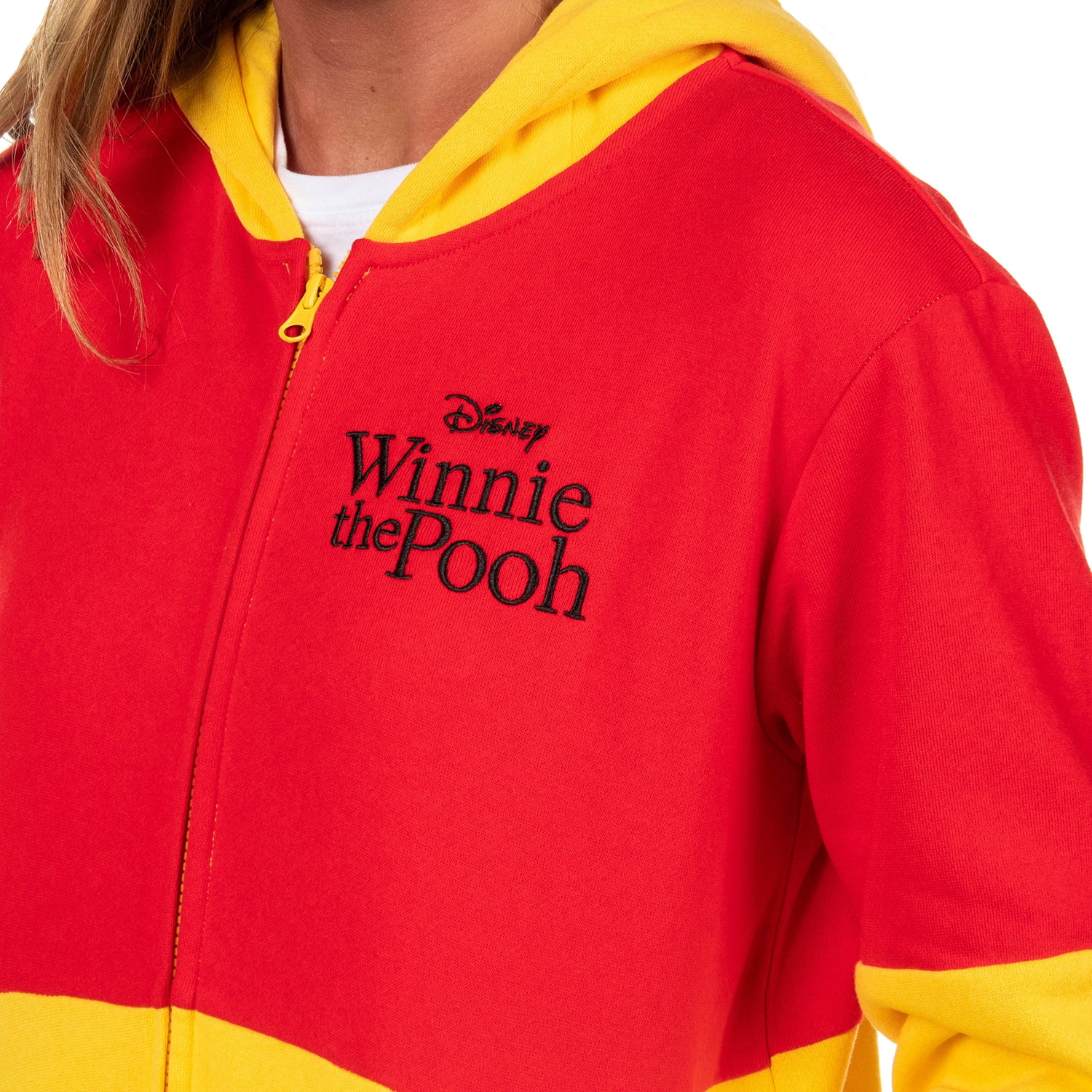 Disney Winnie the Pooh Hoodie Juniors Character Hooded Costume Zip Up Sweater