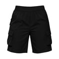 thumbnail image 5 of yillto Women's Cargo Shorts with 6 Pockets Elastic Waist Knee Length Long Hiking Summer Baggy Casual Shorts, 5 of 7