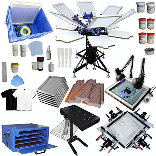 TECHTONGDA 6 Color Full Set Screen Printing Kit 6 Color 6 Station