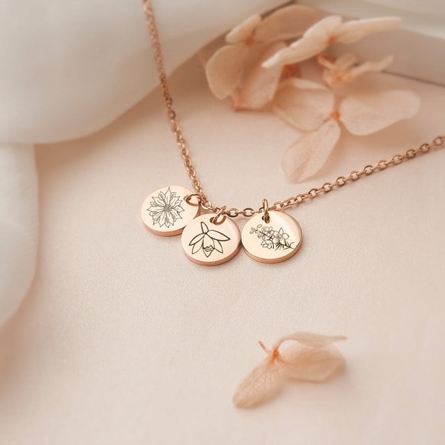 Gldn birth flower necklace outlet