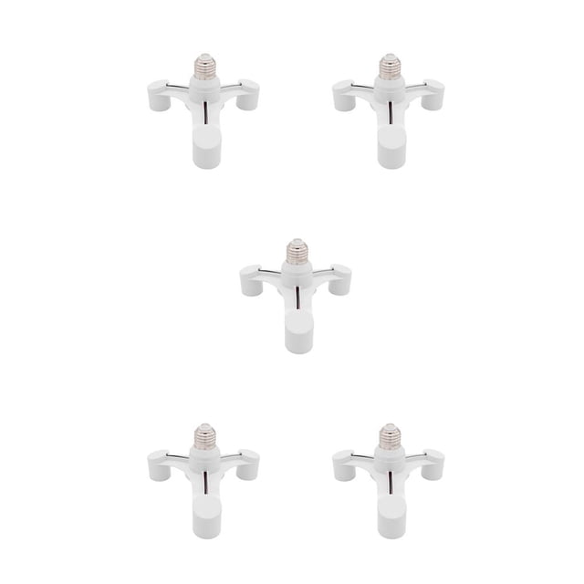 stanreset E27 Bulb Splitter 85-285V Heat Resistant Lamp Base Extender Plastic Reusable Light Adapter Socket Conversion Holder Type2 NO2
