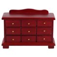 thumbnail image 1 of Mini gabinete de madera modelo 1/12, muebles, cajones de dormitorio, gabinete de juguete para casa de muñecas, 1 of 8