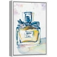 thumbnail image 2 of wall26 Framed Canvas Wall Art Chic Dior Perfume Bottle with Yellow and Pink Paint Splashes Pop Culture Fashion Watercolor Modern Art Glam Expressive for Living Room, Bedroom, Office - 24x36 inches, 2 of 4